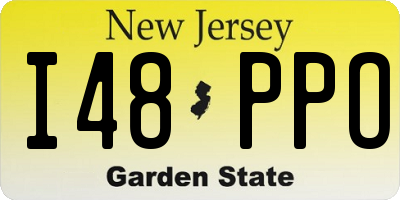 NJ license plate I48PPO