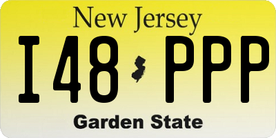 NJ license plate I48PPP