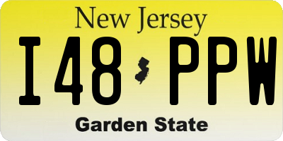 NJ license plate I48PPW