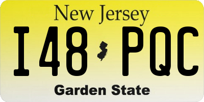 NJ license plate I48PQC
