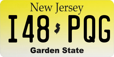 NJ license plate I48PQG