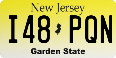 NJ license plate I48PQN