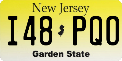 NJ license plate I48PQO