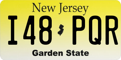 NJ license plate I48PQR