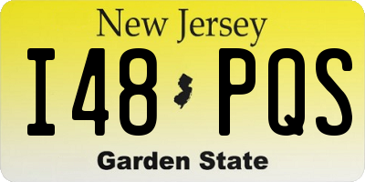 NJ license plate I48PQS