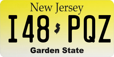 NJ license plate I48PQZ