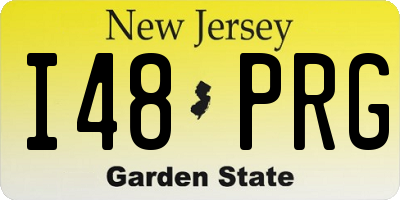 NJ license plate I48PRG