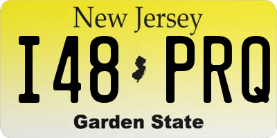 NJ license plate I48PRQ