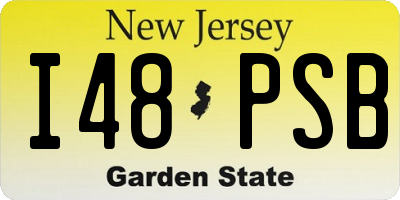 NJ license plate I48PSB