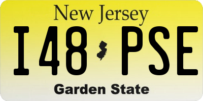 NJ license plate I48PSE