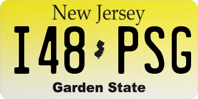 NJ license plate I48PSG