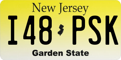 NJ license plate I48PSK
