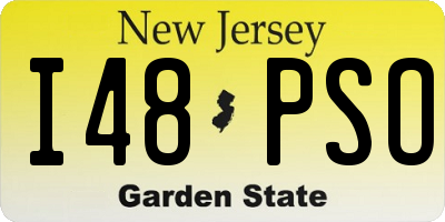 NJ license plate I48PSO