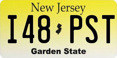 NJ license plate I48PST