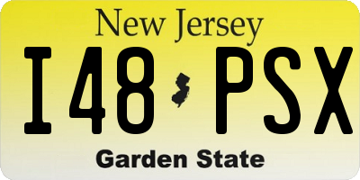 NJ license plate I48PSX