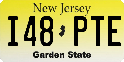 NJ license plate I48PTE