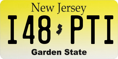 NJ license plate I48PTI