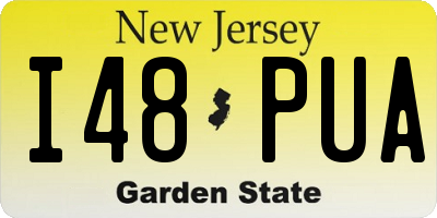 NJ license plate I48PUA