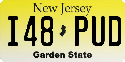 NJ license plate I48PUD