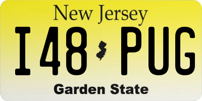 NJ license plate I48PUG