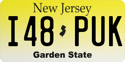 NJ license plate I48PUK