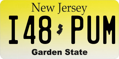 NJ license plate I48PUM