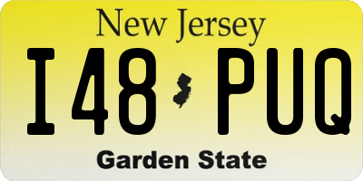 NJ license plate I48PUQ