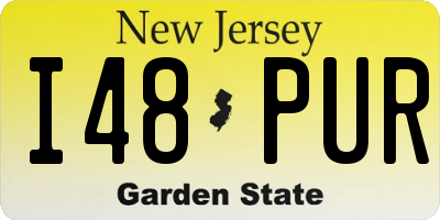 NJ license plate I48PUR