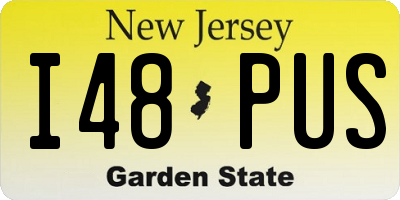 NJ license plate I48PUS