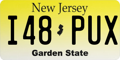 NJ license plate I48PUX