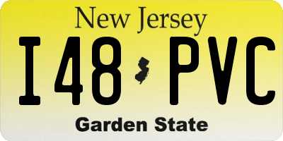 NJ license plate I48PVC