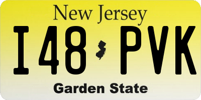 NJ license plate I48PVK