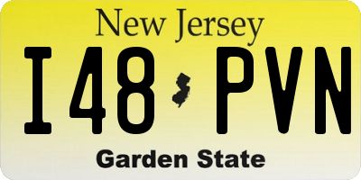 NJ license plate I48PVN