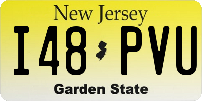 NJ license plate I48PVU