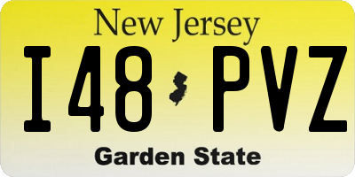 NJ license plate I48PVZ