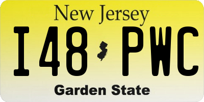 NJ license plate I48PWC