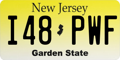 NJ license plate I48PWF