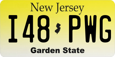 NJ license plate I48PWG