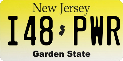 NJ license plate I48PWR