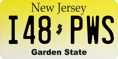 NJ license plate I48PWS