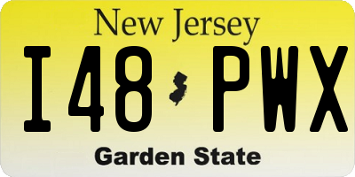 NJ license plate I48PWX
