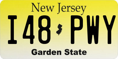 NJ license plate I48PWY