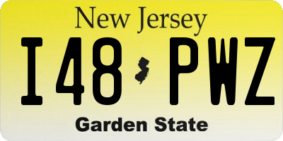 NJ license plate I48PWZ