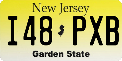 NJ license plate I48PXB