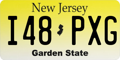 NJ license plate I48PXG