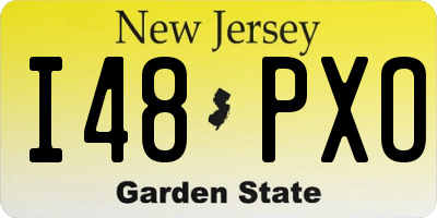 NJ license plate I48PXO