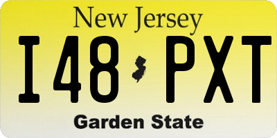 NJ license plate I48PXT