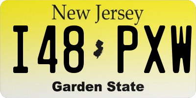 NJ license plate I48PXW