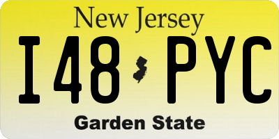 NJ license plate I48PYC