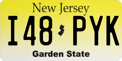 NJ license plate I48PYK